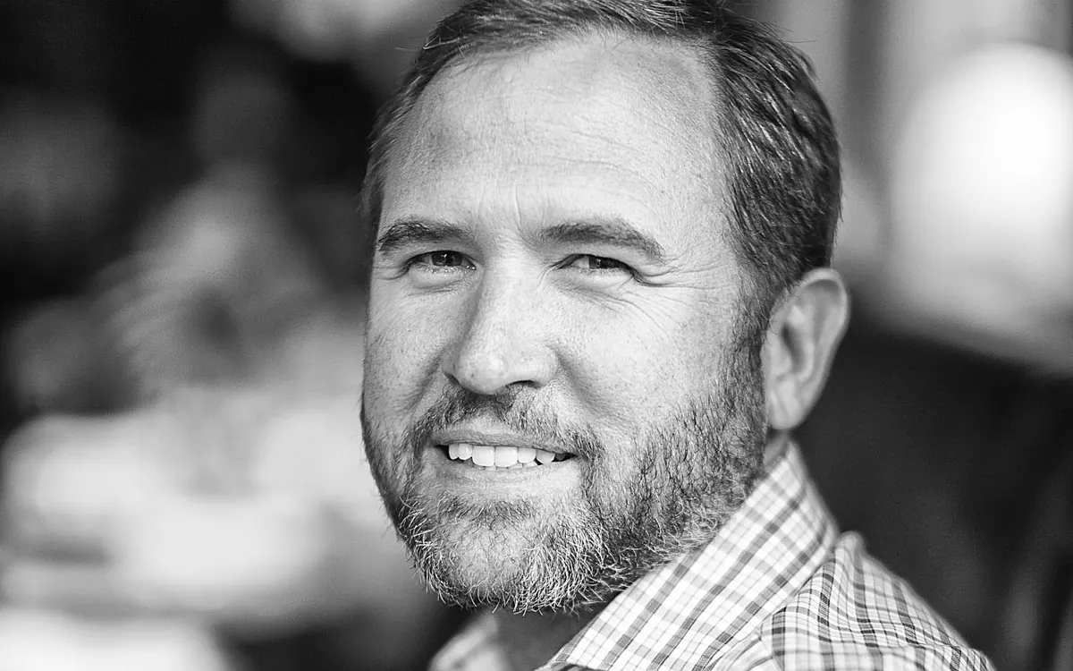 Ripple CEO Brad Garlinghouse, black-and-white portrait (illustrative photo)