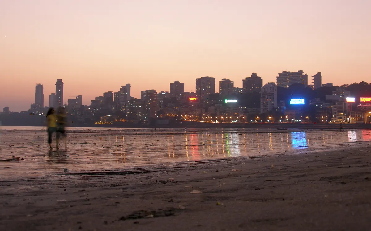 Mumbai city skyline at dusk seen from the beach, home city of Indian exchange CoinDCX (illustrative photo)