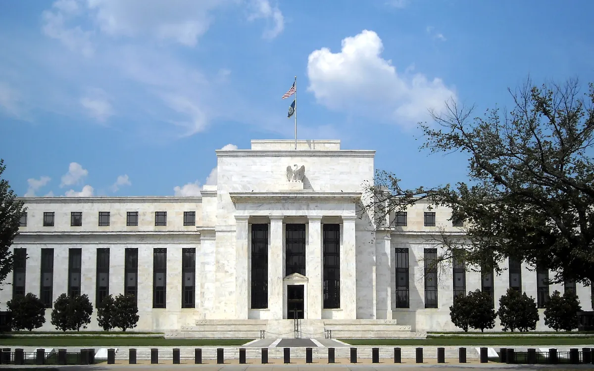 The Marriner S. Eccles Federal Reserve Board Building in Washington, D.C., where the Fed sets US interest rates