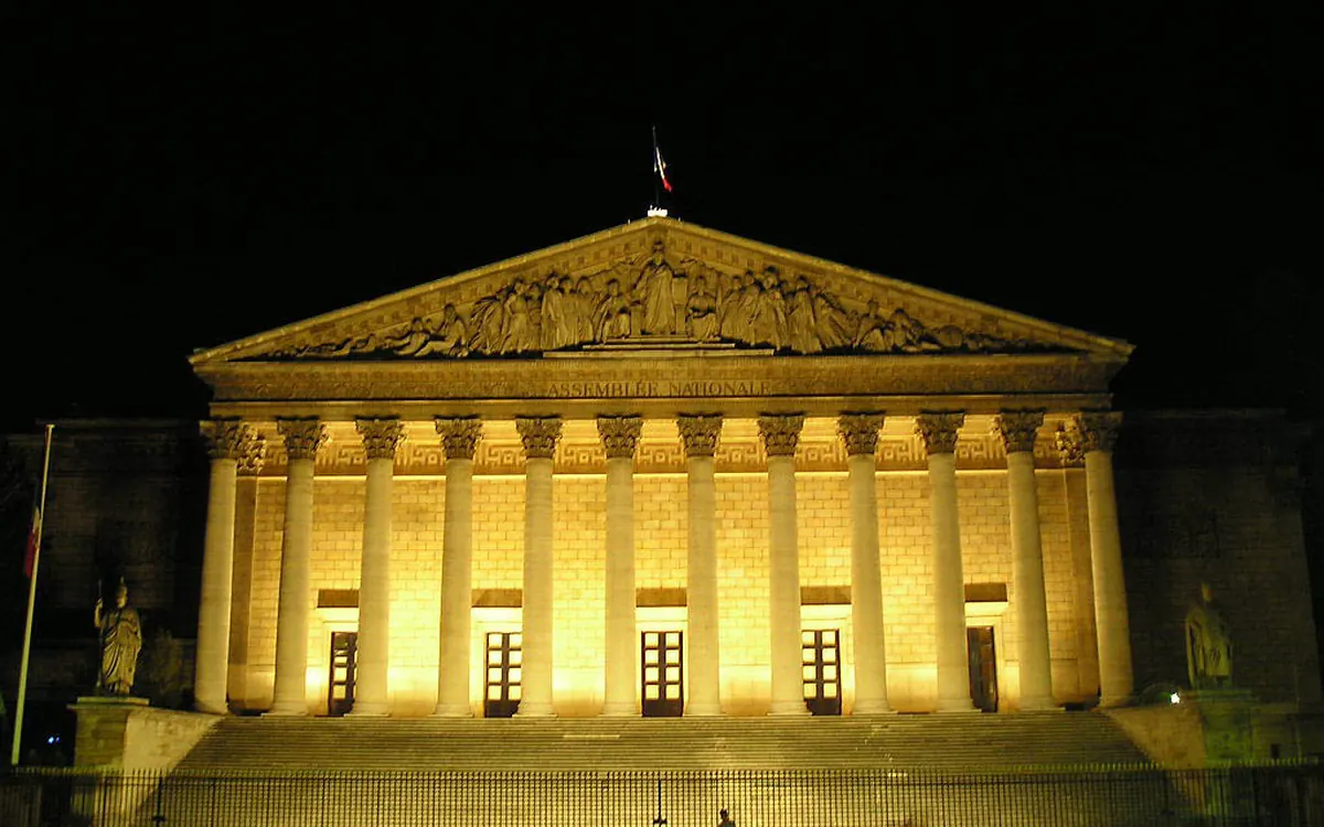 The French National Assembly building in Paris