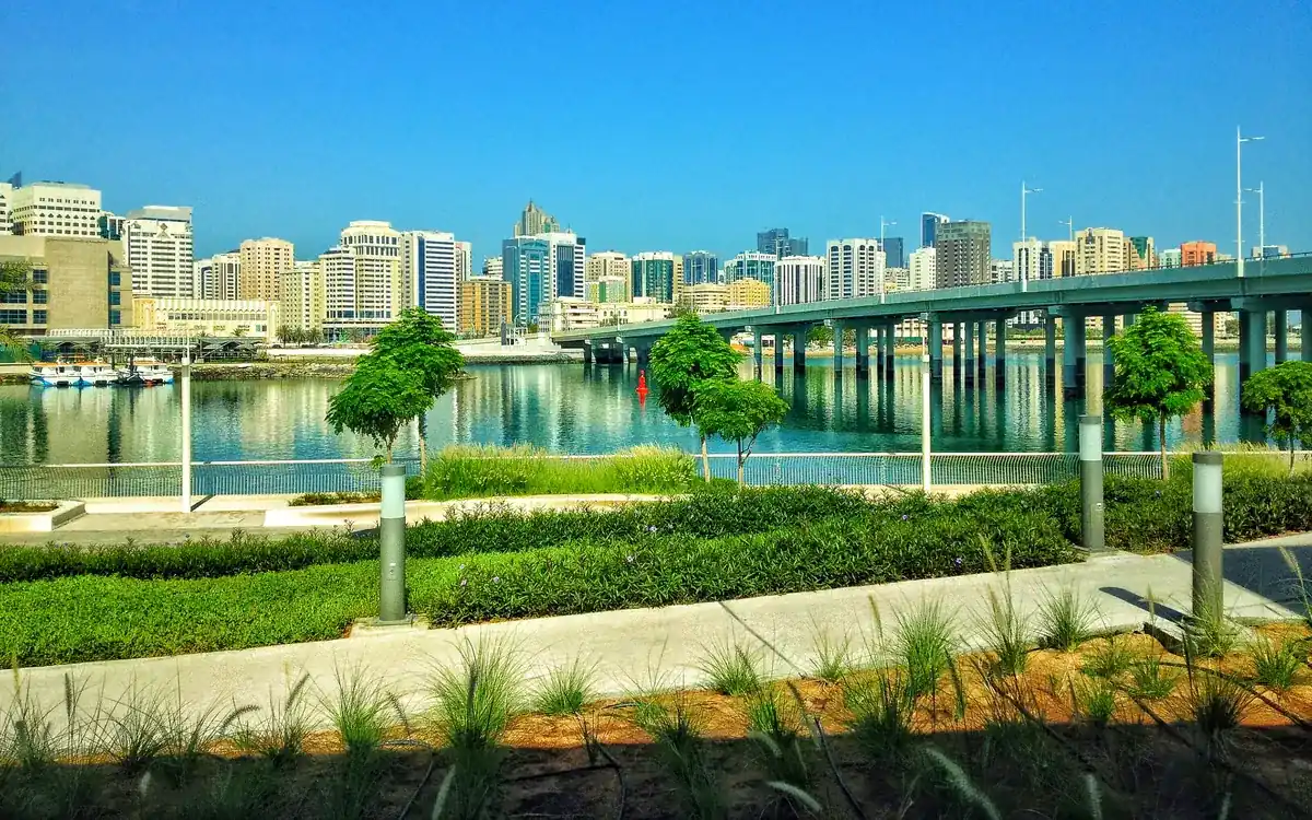 Abu Dhabi skyline seen across the water from Al Maryah Island, home of the city's financial district (illustrative photo)