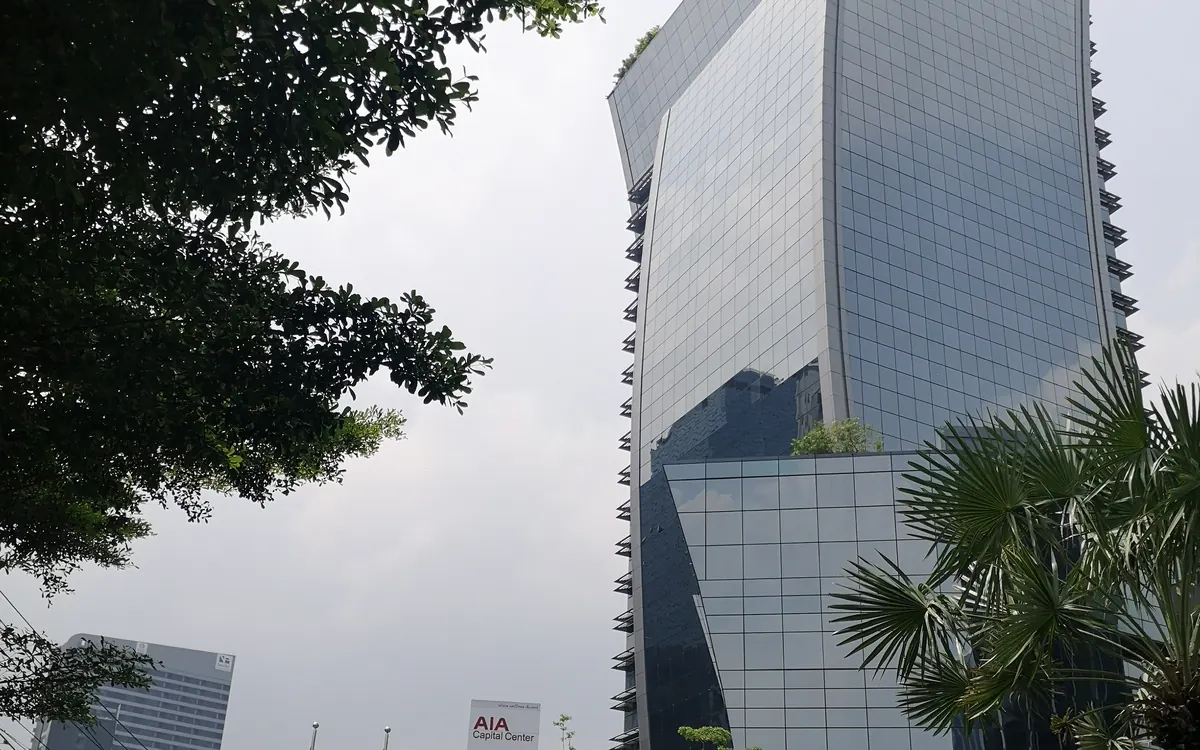 Glass tower of the Stock Exchange of Thailand building in Bangkok