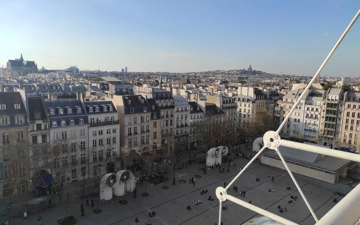 View over Paris rooftops from the Centre Pompidou during an NFT Factory event (illustrative photo)