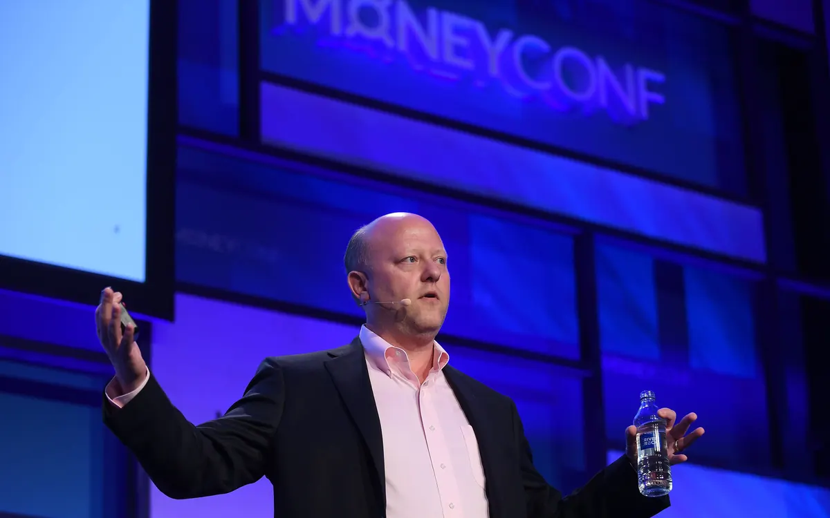Circle co-founder and CEO Jeremy Allaire speaking on stage at MoneyConf 2018